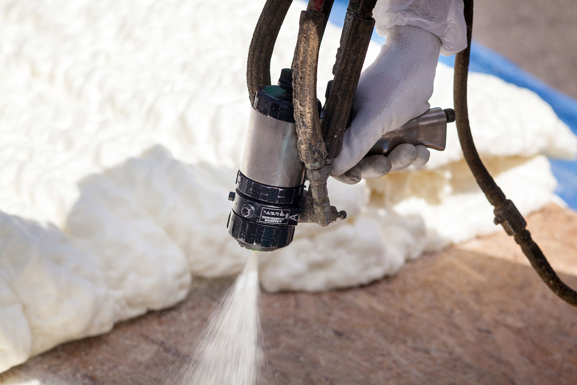 Commercial Spray Foam Insulation being applied
