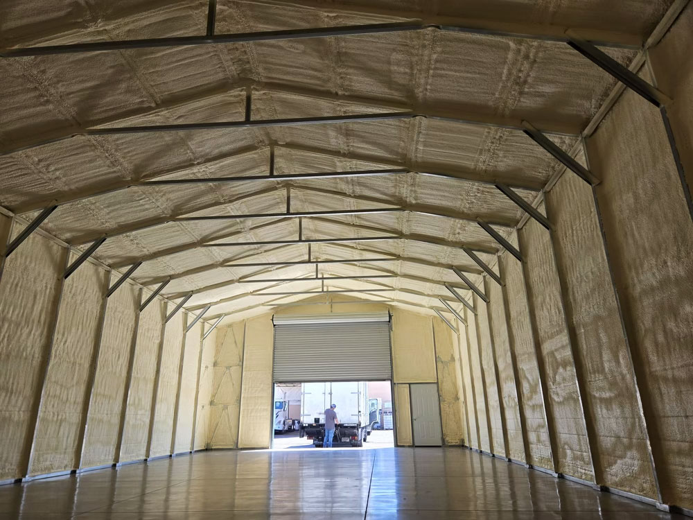 spray foam insulation in warehouse